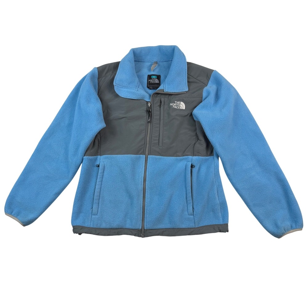 The North Face Denali Polartec Fleece Jacket Blue Grey Womens Medium